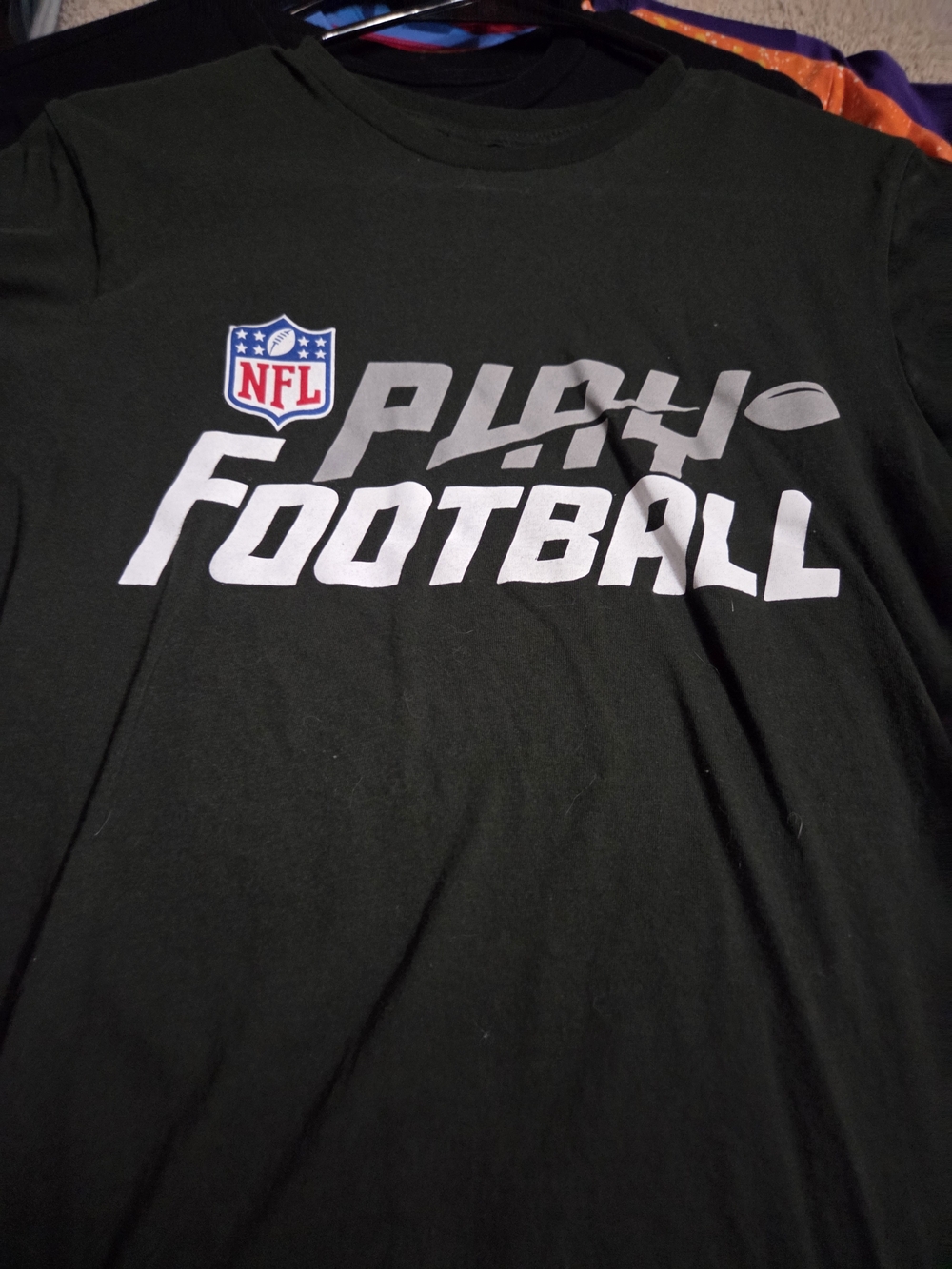 NFL Black 'Play Football' Graphic Short Sleeve Tee